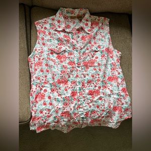 Wrangler Pearl Snap Floral Tank
